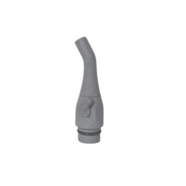 Suction Handpiece with slider, small, grey with flexible cannula receptacle for Saliva Ejector Hose