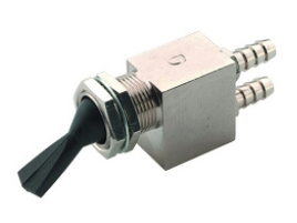 2-Way Momentary Rear Ported Black Toggle Valve DCI 7168