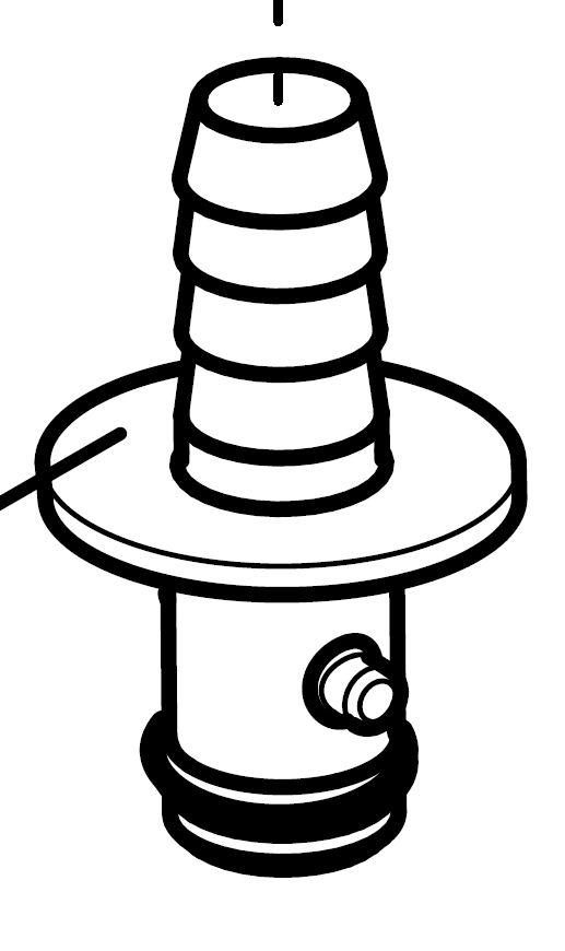 Belmont Saliva Ejector Hose Connector (ID.8) with O-RING (P8)