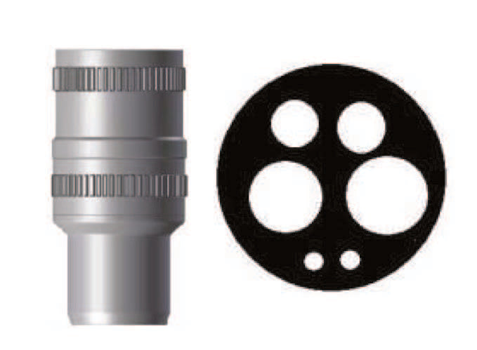 Fibre Optic, 6 Hole Hose With Water Regulator Grey