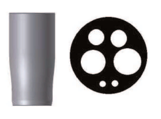 Grey Fibre Optic Silicone Hose