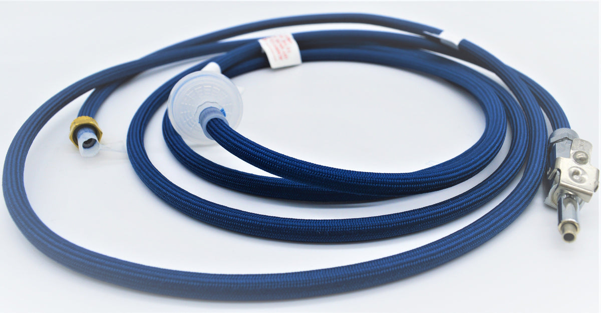 Water supply hose Assembly (braided blue) complete
