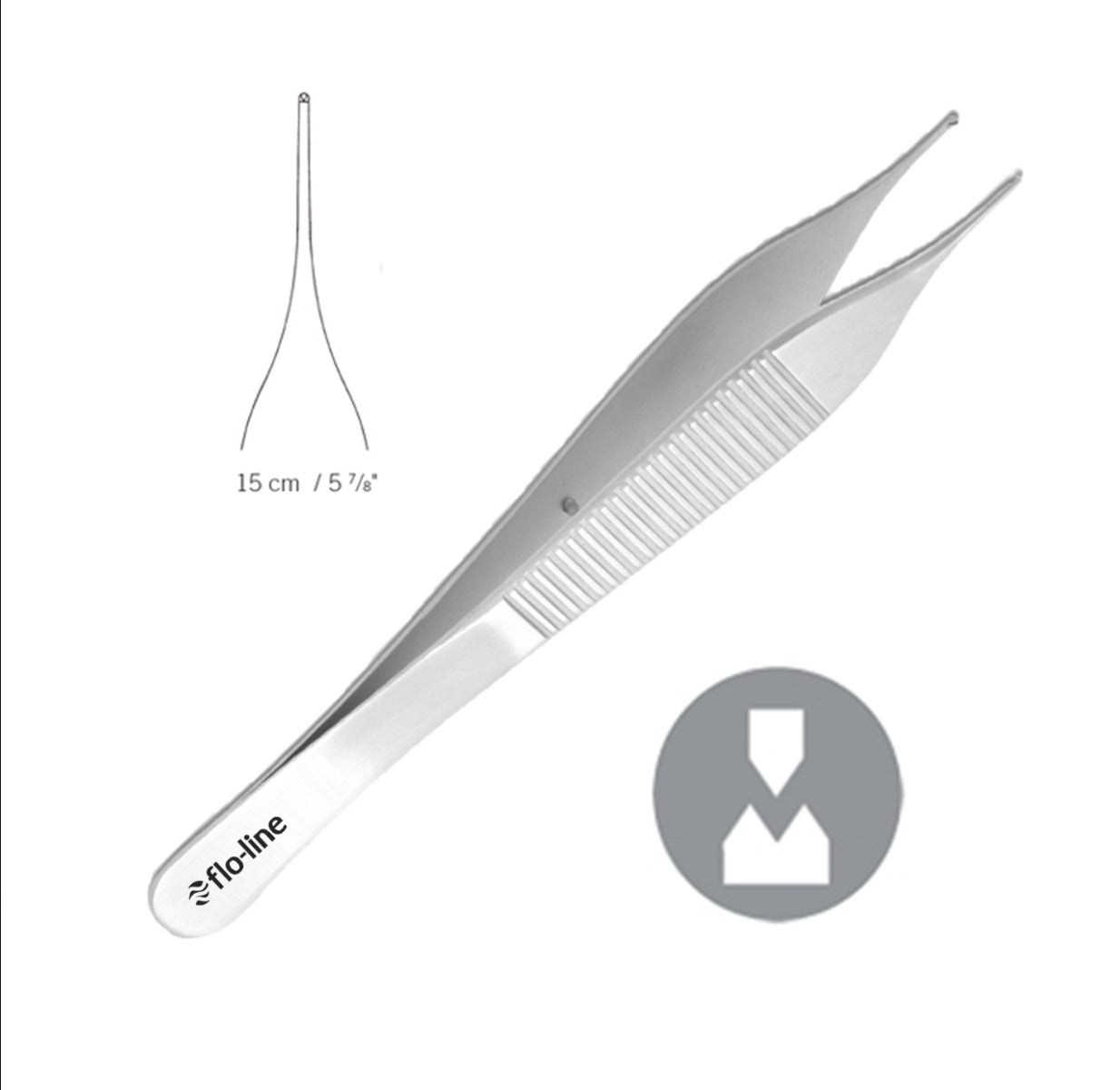 FLO-LINE Adson Forceps 15cm 1 X 2 TEETH