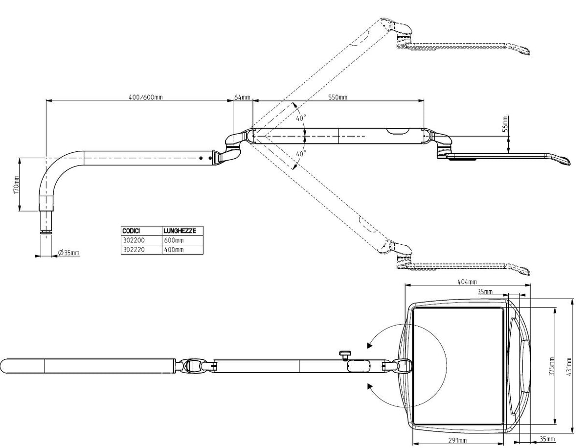 FARO TRAY HOLDER ARM